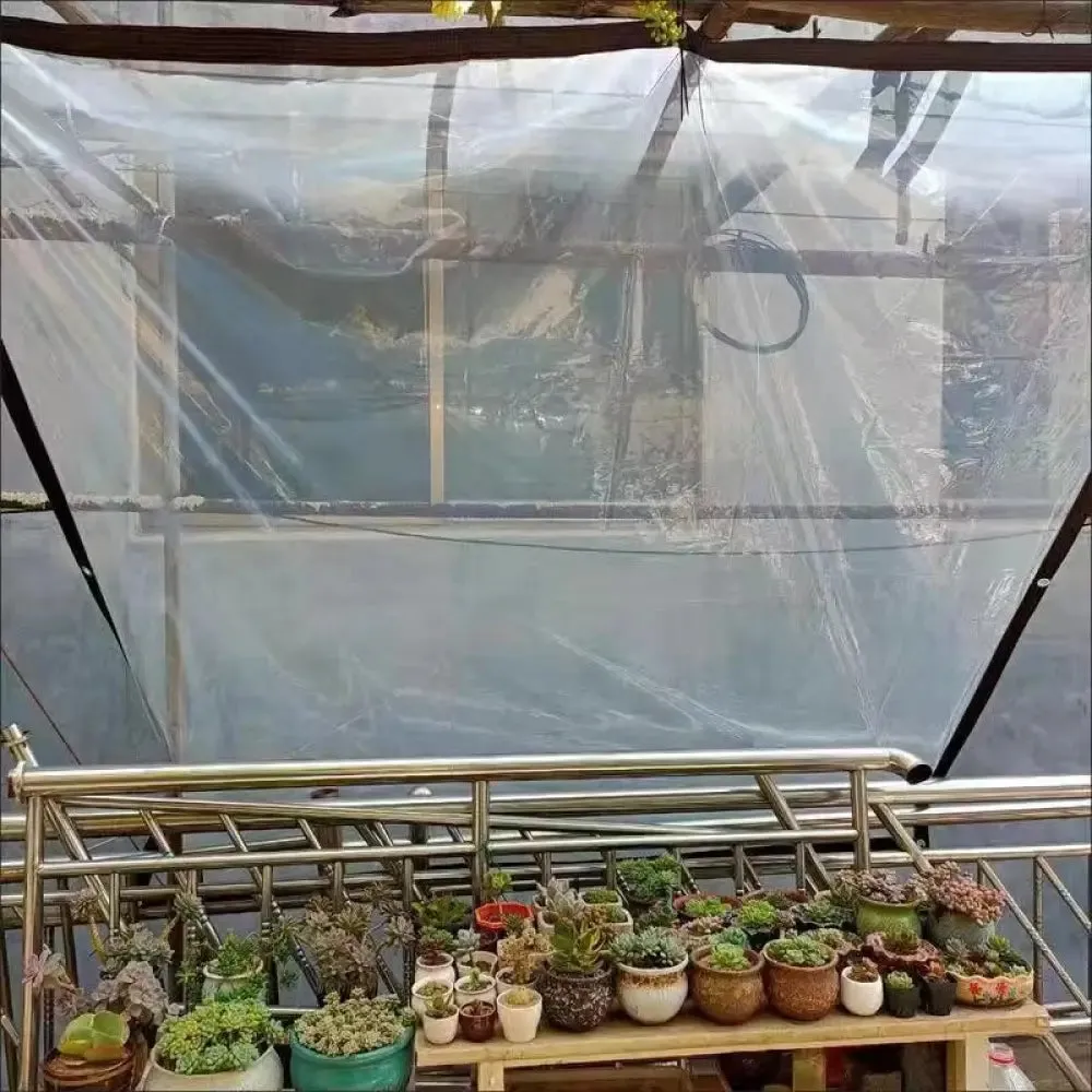 0.1mm Tarps Canvas Garden Greenhouse Waterproof Film Gazebo Balcony Canopy Cover Yard Furniture Rainproof Tent Outdoor Tarpaulin