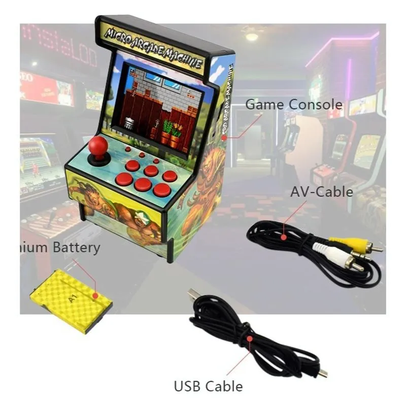 156 Built-In Retro Mini Arcade Handheld Game Console - 16-Bit