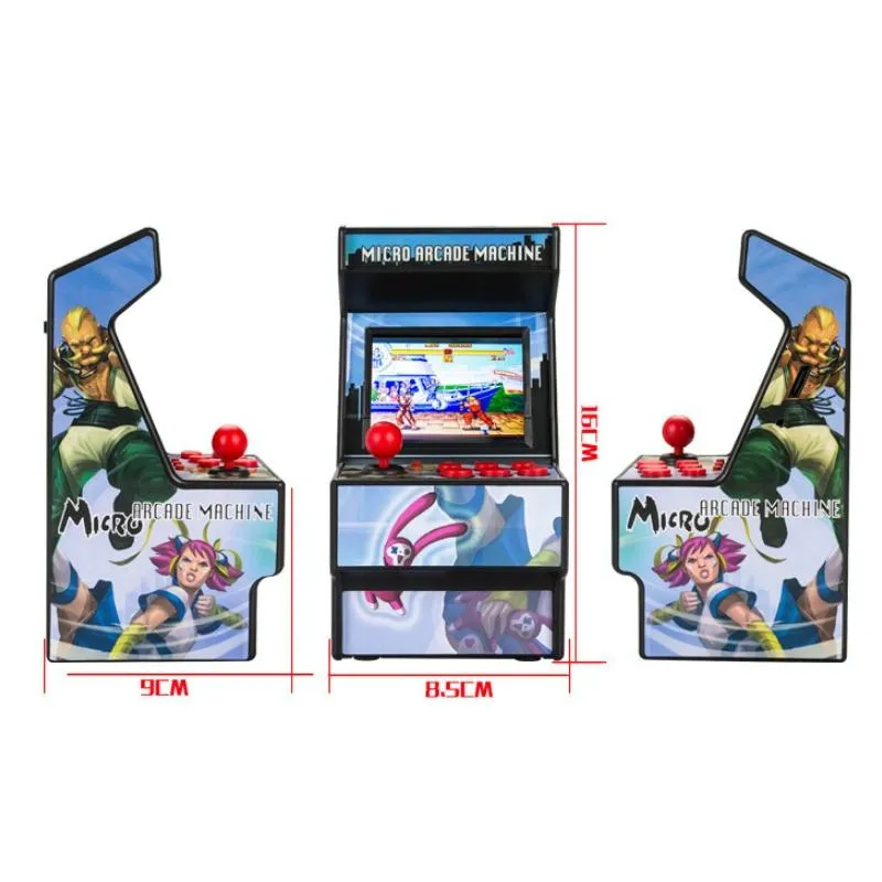 156 Built-In Retro Mini Arcade Handheld Game Console - 16-Bit