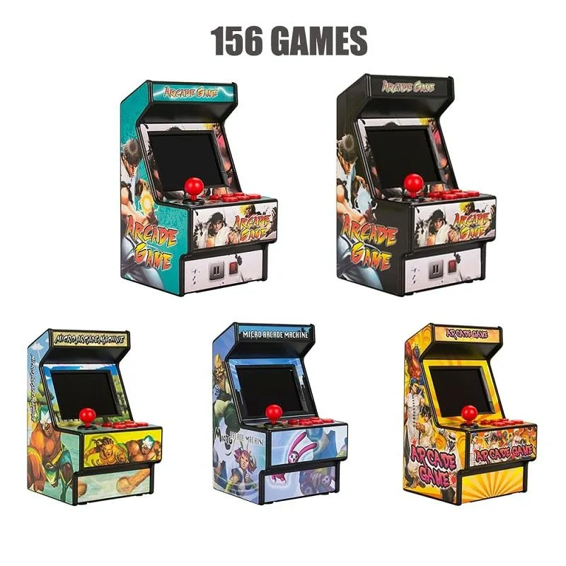 156 Built-In Retro Mini Arcade Handheld Game Console - 16-Bit