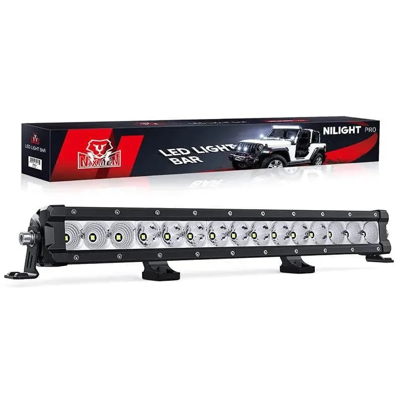20 Inch 75W 9000LM Osram P8-5W Chips Slim Spot Flood LED Light Bar