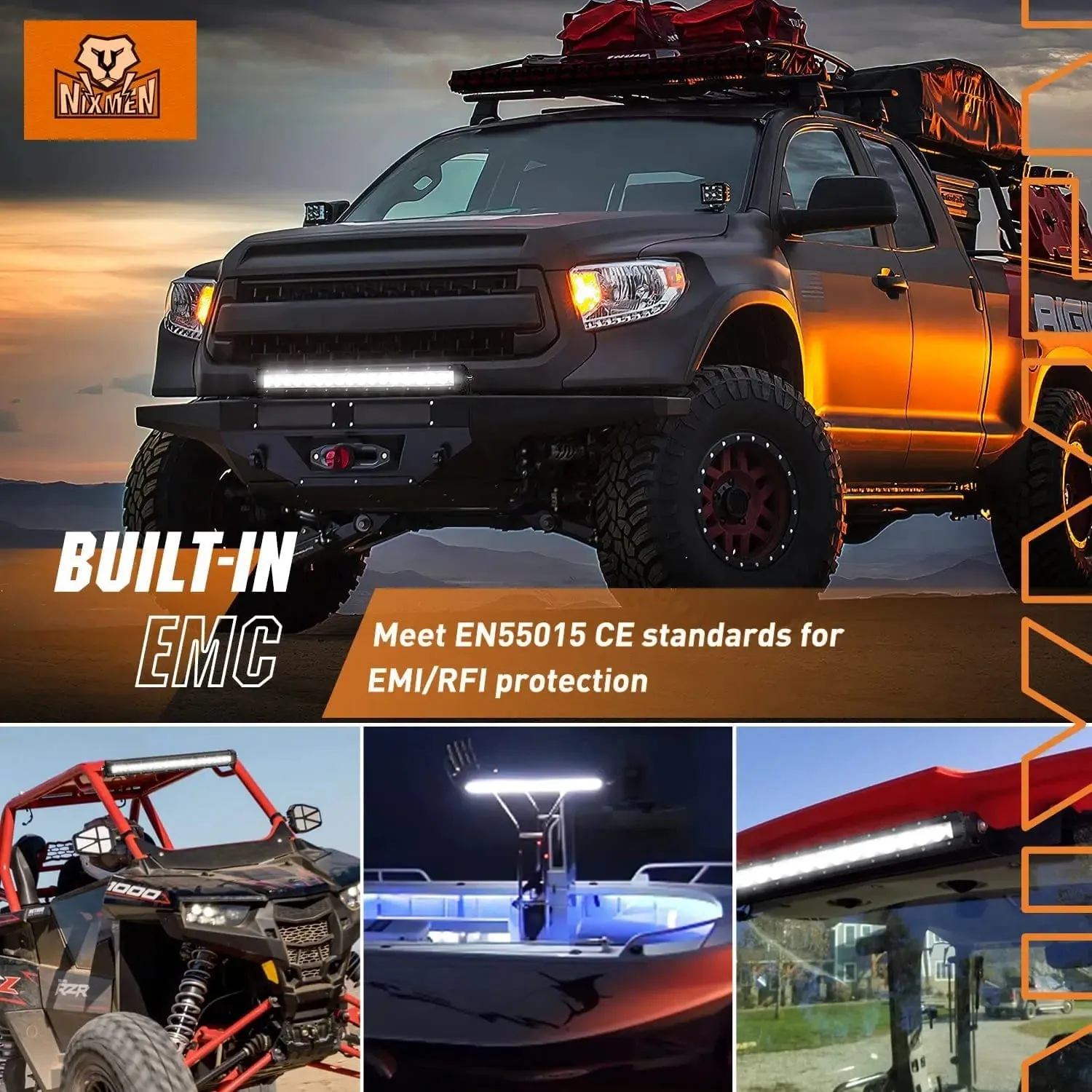 20 Inch 75W 9000LM Osram P8-5W Chips Slim Spot Flood LED Light Bar