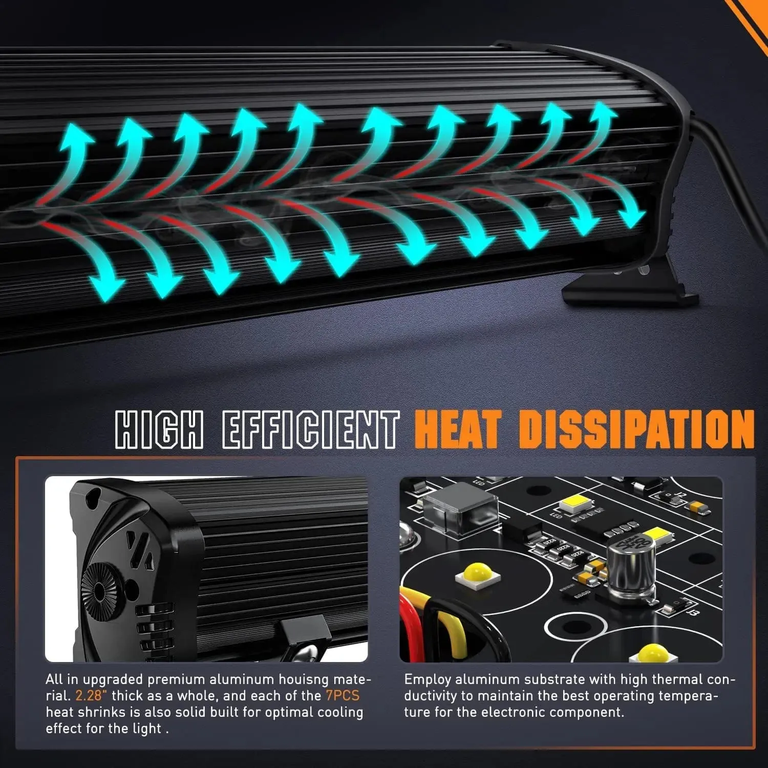 20 Inch 75W 9000LM Osram P8-5W Chips Slim Spot Flood LED Light Bar