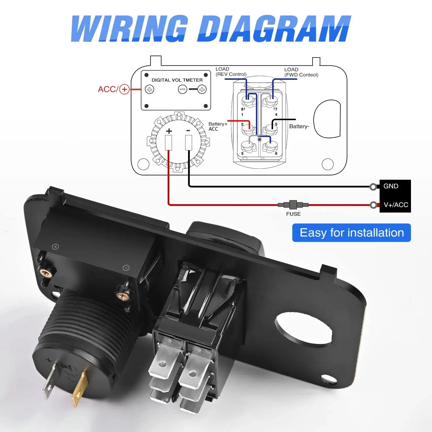 3 in 1 Multifunctional Integrated Switch Console Panel