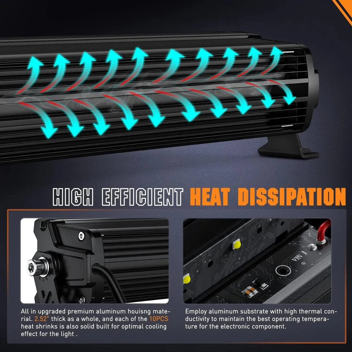 30 inch 240W 24800LM Anti-Glare Built-in EMC Spot Flood Led Light Bar | 14AWG DT Wire