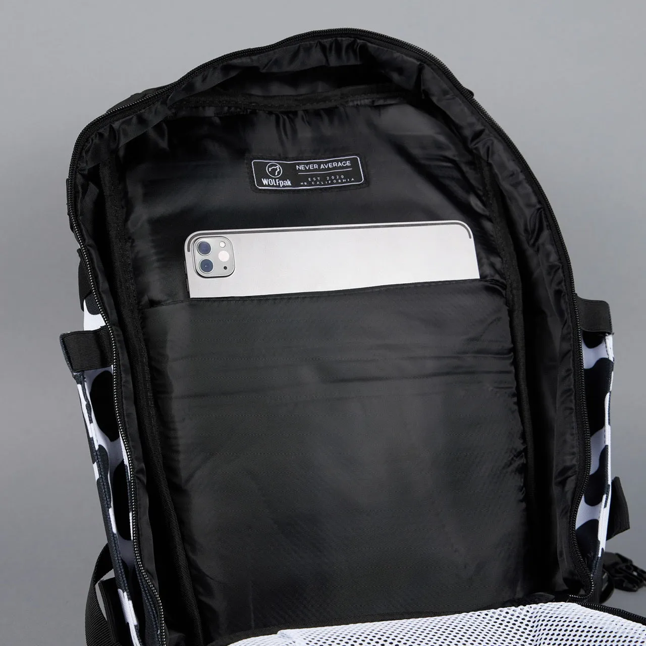 35L Black White Cow Print Meal Prep Management