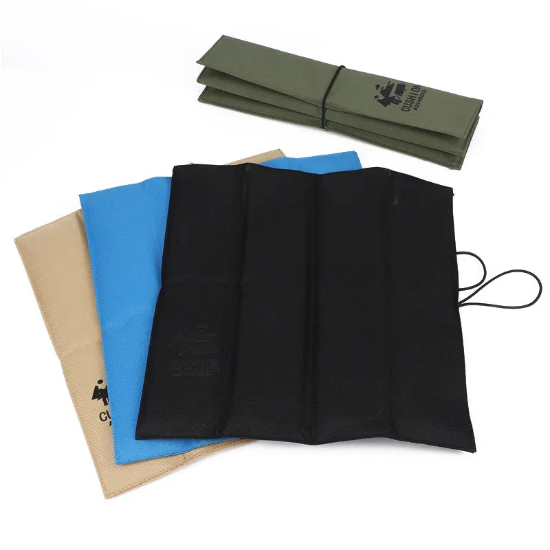 4 PCS Portable Waterproof Outdoor Picnic Mat | Beige | Moisture-Proof Thermal Seat Pad | Foldable & Lightweight Travel Cushion