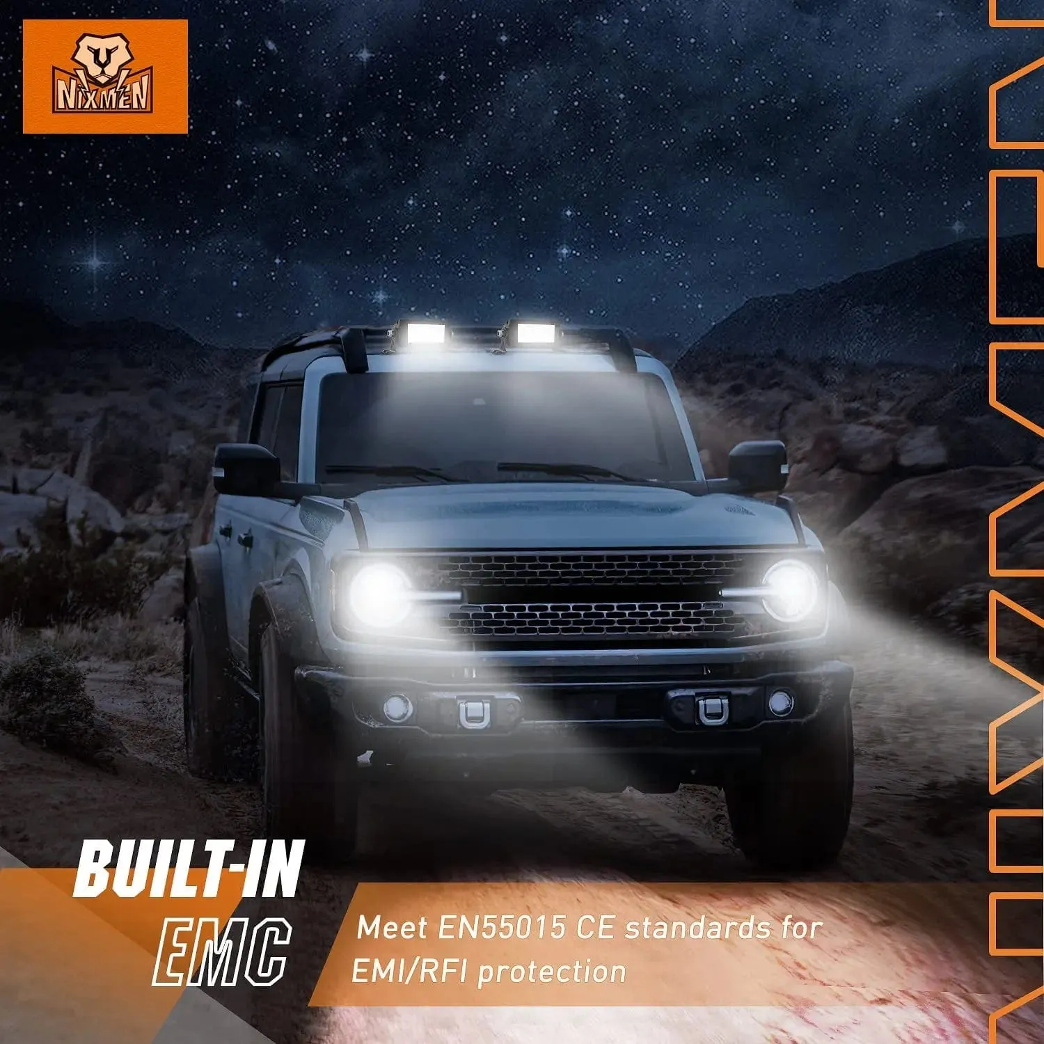 5.3 Inch 15W 1680LM Slim DRL Anti-Glare Spot LED Light Bars (Pair) | 16AWG DT Wire