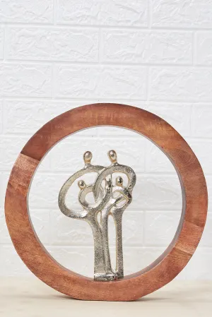 Al Fresco Decorative Abstract Artefact With Wooden Ring