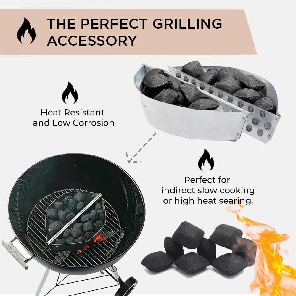 Braai Grill Charcoal Briquets Holder and Natural Fire Starters