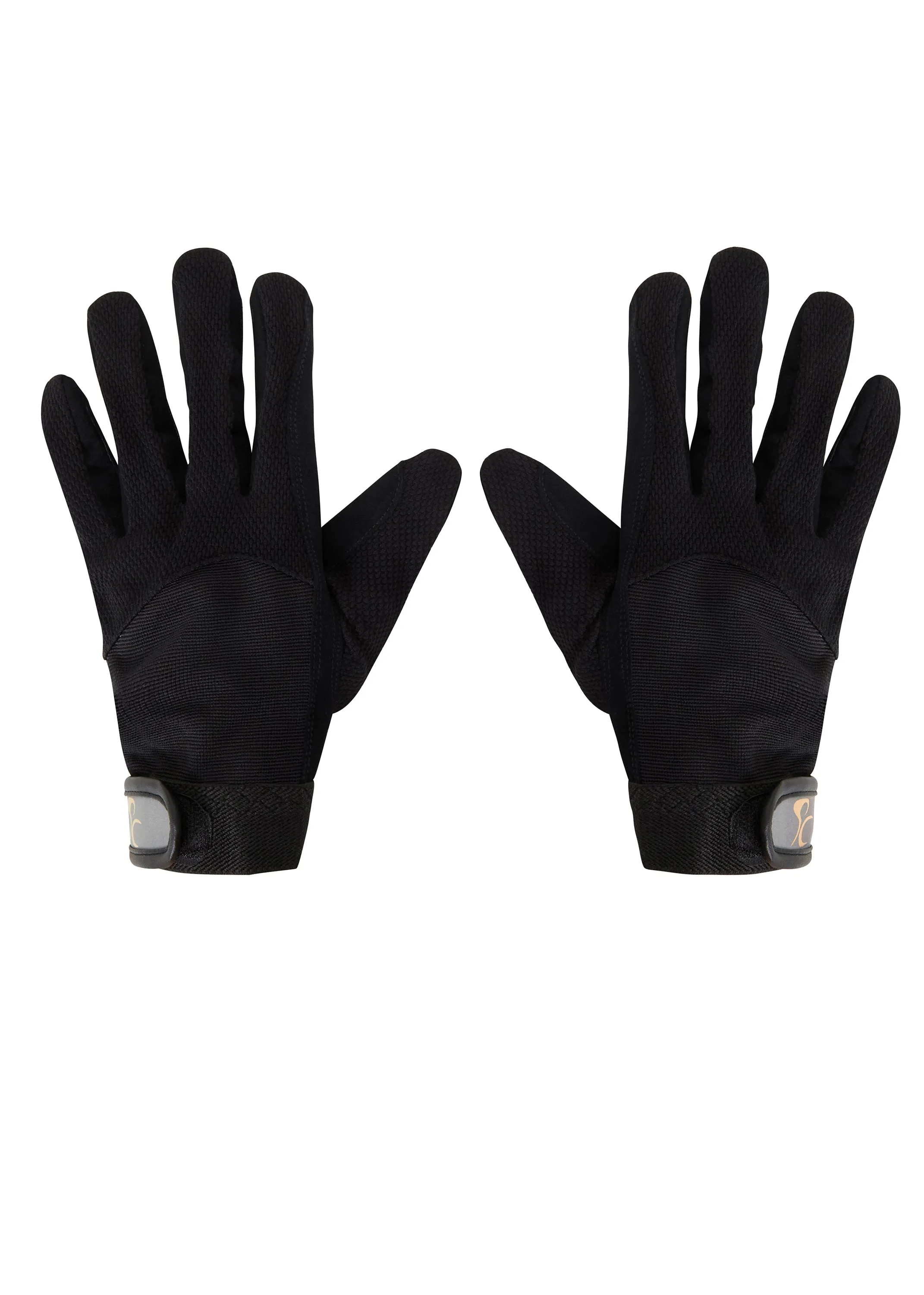 Gloves Black Silver Strap By Pc Racewear