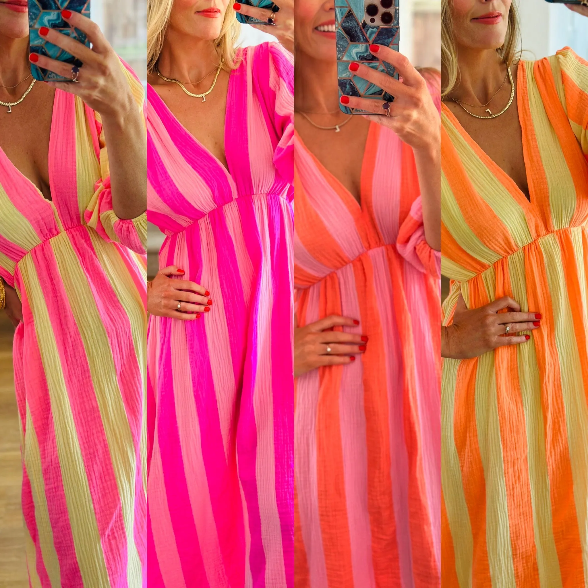 Neon Striped Dress