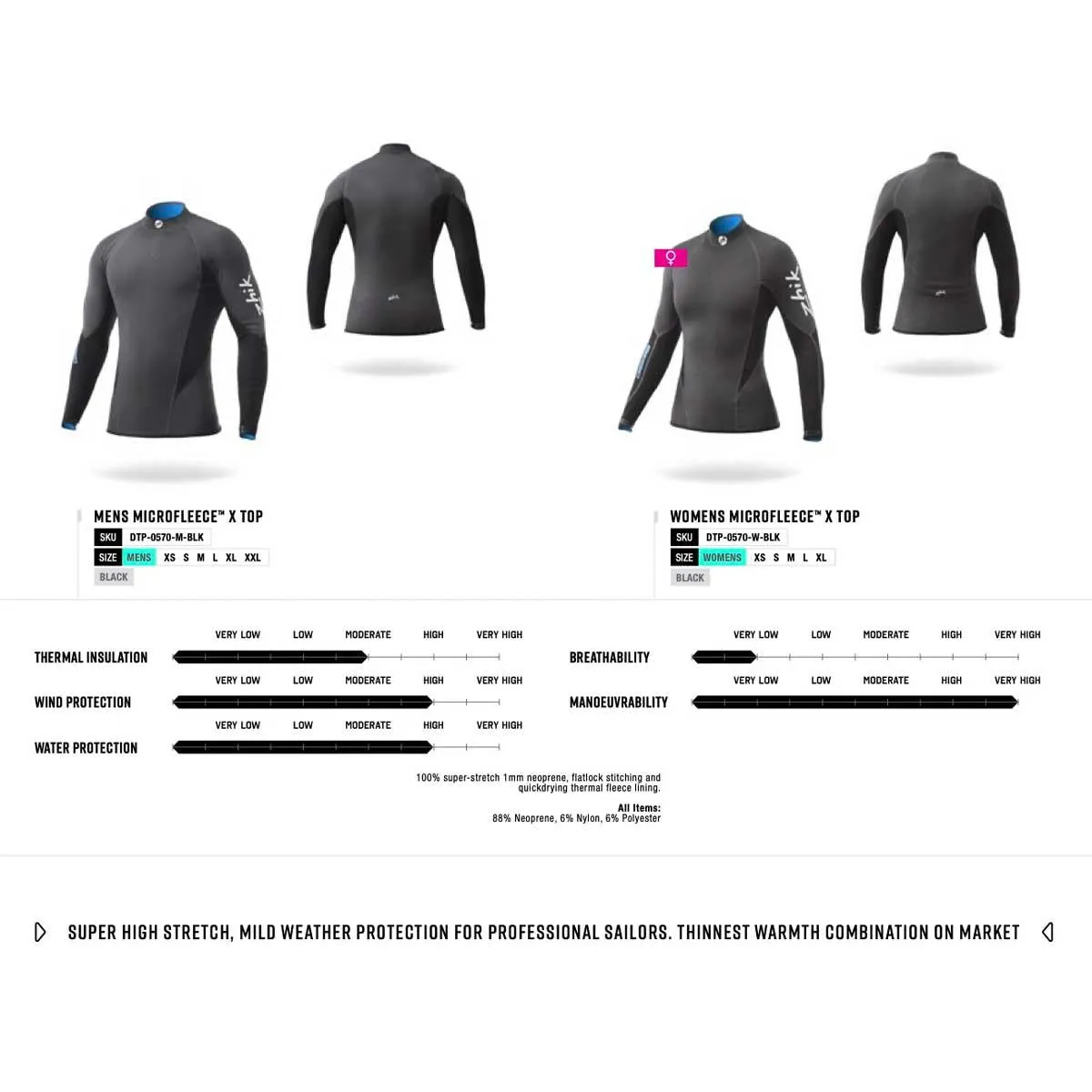 OLD MODEL Zhik Mens Microfleece X Top