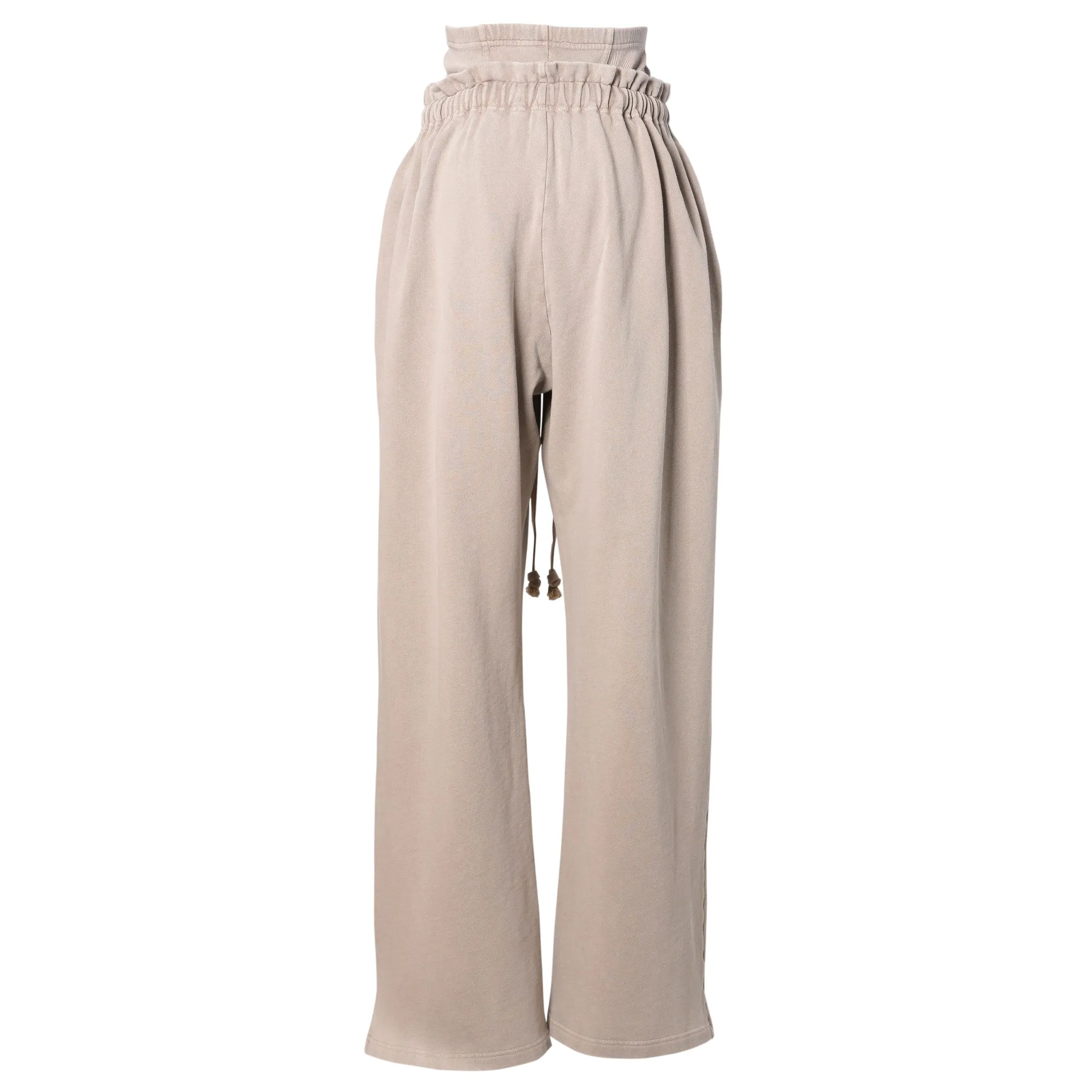 OVERSIZED SWEATPANTS WITH INTEGRATED RIB SHORTS / FADED TAUPE