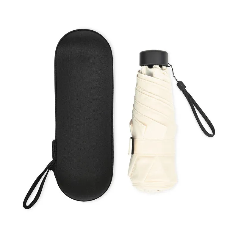 T4G Elements 39" Recycled Manual Mini Folding Umbrella - Cream