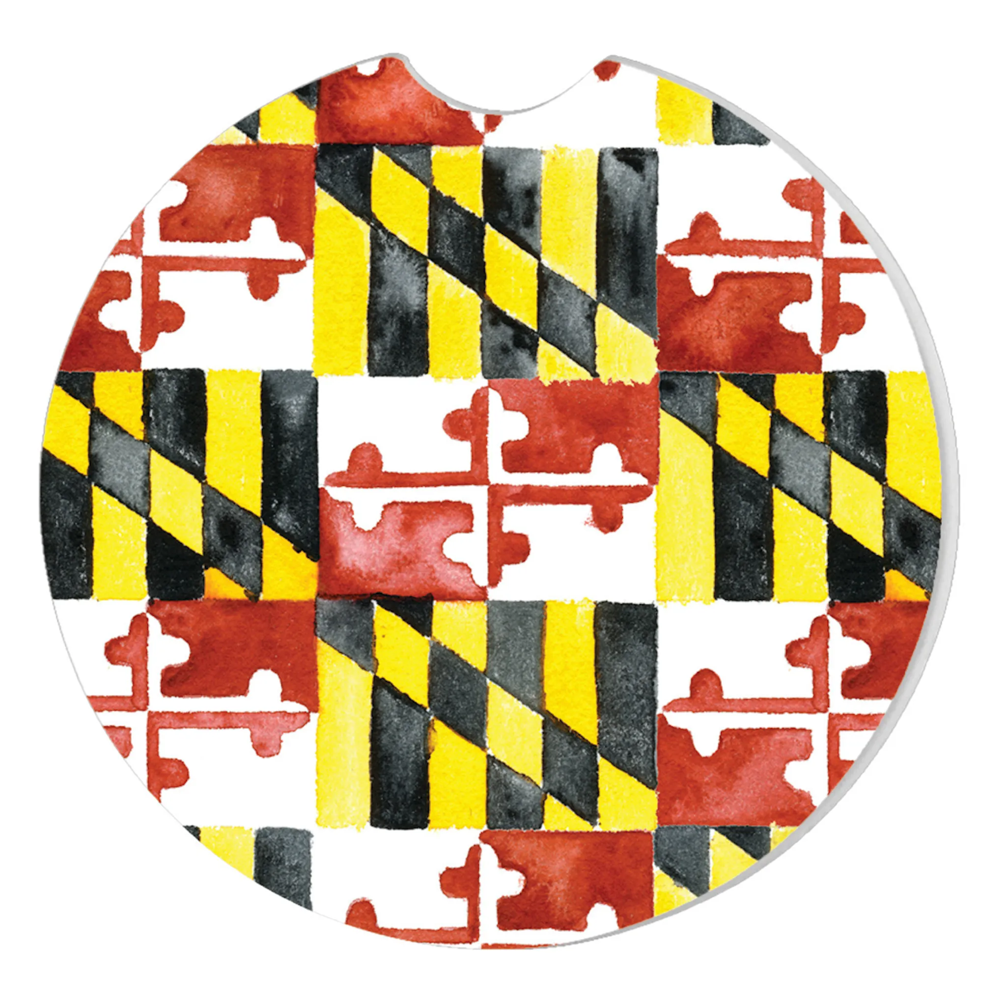 WATERCOLOR FLAG CAR COASTER